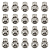 Maxbell 20 Pieces Metal Cord Locks Wear Resistance Drawstring Luggage Spring Stopper Sliver