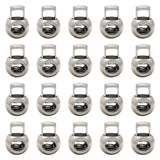 Maxbell 20 Pieces Metal Cord Locks Wear Resistance Drawstring Luggage Spring Stopper Sliver
