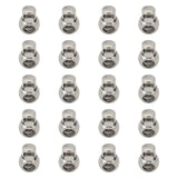 Maxbell 20 Pieces Metal Cord Locks Wear Resistance Drawstring Luggage Spring Stopper Sliver