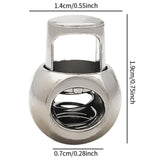 Maxbell 20 Pieces Metal Cord Locks Wear Resistance Drawstring Luggage Spring Stopper Sliver