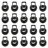 Maxbell 20 Pieces Metal Cord Locks Wear Resistance Drawstring Luggage Spring Stopper Grey