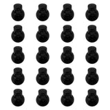 Maxbell 20 Pieces Metal Cord Locks Wear Resistance Drawstring Luggage Spring Stopper Black