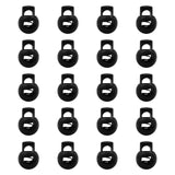 Maxbell 20 Pieces Metal Cord Locks Wear Resistance Drawstring Luggage Spring Stopper Black