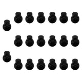 Maxbell 20 Pieces Metal Cord Locks Wear Resistance Drawstring Luggage Spring Stopper Black