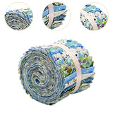 Maxbell 40Pcs Roll Fabric Strips Sewing Patchwork Craft for Blanket Purse Making Toy