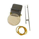 Maxbell Small Weaving Loom DIY Wooden Weaving Repair Tool for Clothes Adults Scarves 10 Hooks