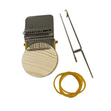 Maxbell Small Weaving Loom DIY Wooden Weaving Repair Tool for Clothes Adults Scarves 10 Hooks