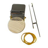 Maxbell Small Weaving Loom DIY Wooden Weaving Repair Tool for Clothes Adults Scarves 10 Hooks