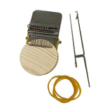 Maxbell Small Weaving Loom DIY Wooden Weaving Repair Tool for Clothes Adults Scarves 10 Hooks