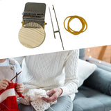 Maxbell Small Weaving Loom DIY Wooden Weaving Repair Tool for Clothes Adults Scarves 10 Hooks
