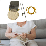 Maxbell Small Weaving Loom DIY Wooden Weaving Repair Tool for Clothes Adults Scarves 10 Hooks