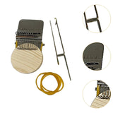 Maxbell Small Weaving Loom DIY Wooden Weaving Repair Tool for Clothes Adults Scarves 10 Hooks