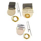 Maxbell Small Weaving Loom DIY Wooden Weaving Repair Tool for Clothes Adults Scarves 10 Hooks
