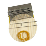 Maxbell Small Weaving Loom DIY Wooden Weaving Repair Tool for Clothes Adults Scarves 28 Hooks