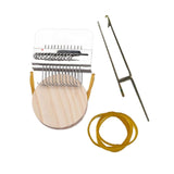 Maxbell Small Weaving Loom DIY Wooden Weaving Repair Tool for Clothes Adults Scarves 12 Hooks