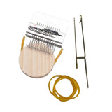 Maxbell Small Weaving Loom DIY Wooden Weaving Repair Tool for Clothes Adults Scarves 12 Hooks