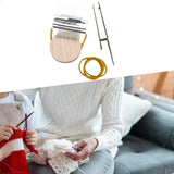 Maxbell Small Weaving Loom DIY Wooden Weaving Repair Tool for Clothes Adults Scarves 12 Hooks