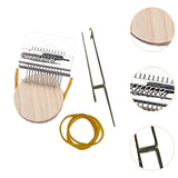 Maxbell Small Weaving Loom DIY Wooden Weaving Repair Tool for Clothes Adults Scarves 12 Hooks