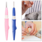 Maxbell Pen Style Needle Felting Tool Sturdy with 3 Needle for Wool Felt Toys Making Pink