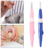 Maxbell Pen Style Needle Felting Tool Sturdy with 3 Needle for Wool Felt Toys Making Pink