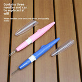 Maxbell Pen Style Needle Felting Tool Sturdy with 3 Needle for Wool Felt Toys Making Pink