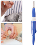 Maxbell Pen Style Needle Felting Tool Sturdy with 3 Needle for Wool Felt Toys Making Blue