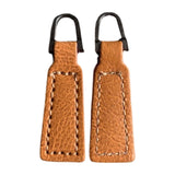 Maxbell 2x Zipper Pulls PU Leather Decorative Zipper Parts for Suitcase Boot Luggage