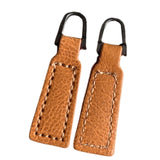 Maxbell 2x Zipper Pulls PU Leather Decorative Zipper Parts for Suitcase Boot Luggage
