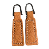 Maxbell 2x Zipper Pulls PU Leather Decorative Zipper Parts for Suitcase Boot Luggage