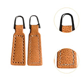 Maxbell 2x Zipper Pulls PU Leather Decorative Zipper Parts for Suitcase Boot Luggage