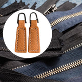Maxbell 2x Zipper Pulls PU Leather Decorative Zipper Parts for Suitcase Boot Luggage
