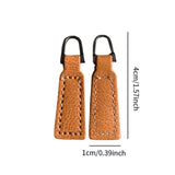 Maxbell 2x Zipper Pulls PU Leather Decorative Zipper Parts for Suitcase Boot Luggage