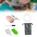 Maxbell Electric Painting Pen Diamond Kit for Sewing Cross Stitch Crafts pink
