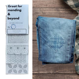 Maxbell Visible Mending Transfer Sashiko Stencil Drawing Line Stencil for Embroidery Style B