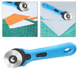 Maxbell Rolling Cutter 45mm Easy Using Hand Tool for Cardstock Wallpaper Arts Crafts blue