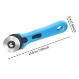 Maxbell Rolling Cutter 45mm Easy Using Hand Tool for Cardstock Wallpaper Arts Crafts blue
