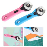 Maxbell Rolling Cutter 45mm Easy Using Hand Tool for Cardstock Wallpaper Arts Crafts blue