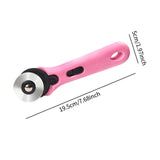 Maxbell Rolling Cutter 45mm Easy Using Hand Tool for Cardstock Wallpaper Arts Crafts pink