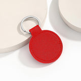 Maxbell 4 Pieces PU Leather Keychain Blank Decor Key Rings for Bag Clothing Luggage