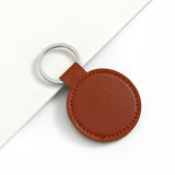 Maxbell 4 Pieces PU Leather Keychain Blank Decor Key Rings for Bag Clothing Luggage