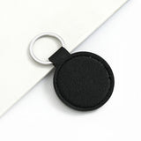 Maxbell 4 Pieces PU Leather Keychain Blank Decor Key Rings for Bag Clothing Luggage