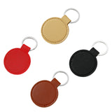 Maxbell 4 Pieces PU Leather Keychain Blank Decor Key Rings for Bag Clothing Luggage