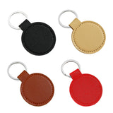 Maxbell 4 Pieces PU Leather Keychain Blank Decor Key Rings for Bag Clothing Luggage