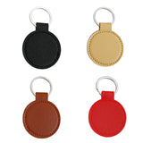 Maxbell 4 Pieces PU Leather Keychain Blank Decor Key Rings for Bag Clothing Luggage