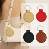 Maxbell 4 Pieces PU Leather Keychain Blank Decor Key Rings for Bag Clothing Luggage