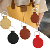Maxbell 4 Pieces PU Leather Keychain Blank Decor Key Rings for Bag Clothing Luggage