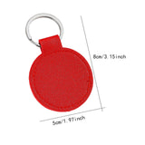 Maxbell 4 Pieces PU Leather Keychain Blank Decor Key Rings for Bag Clothing Luggage