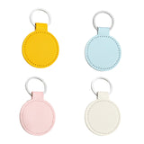 Maxbell 4 PU Leather Keychain Blank Kit Accessory DIY Crafts Key Ring for Purses