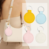 Maxbell 4 PU Leather Keychain Blank Kit Accessory DIY Crafts Key Ring for Purses