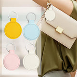 Maxbell 4 PU Leather Keychain Blank Kit Accessory DIY Crafts Key Ring for Purses